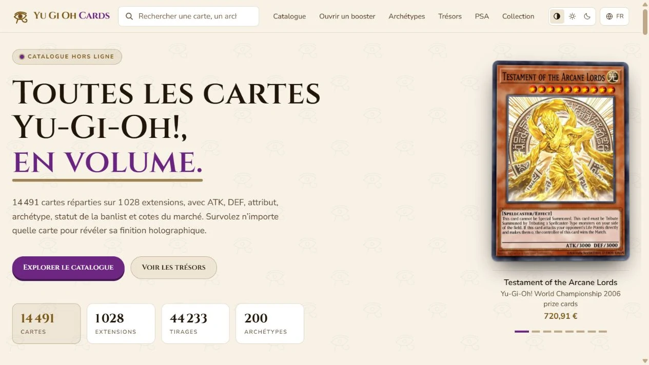 Capture de Yu-Gi-Oh! Cards